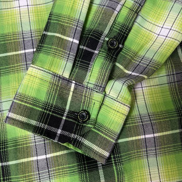 Dixxon Flannel Men's Long Sleeve Button Up Shirt Green/Black "Arsenic" Size XL - Picture 8 of 8